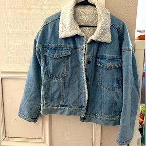Boutique Denim and Shearling-lined Jacket